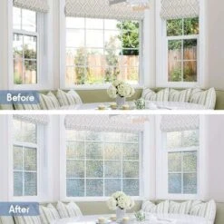 Pellicola Per Vetri Autoadesiva Elettrostatica 3D Senza Colla Pellicola Smerigliata Decorativa Riutilizzabile Per La Privacy Anti-UV Mosaico Per Finestre Per Ufficio, Cucina E Casa, 45 Cm X 100 Cm -Armonia Decor 52012075 5