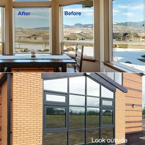 Pellicola Per Specchietti Unidirezionali Per Finestre Anti UV Resistente Al Calore Anti-sguardo Controllo Della Temperatura Pellicola Adesiva Riflettente Per La Privacy Per Finestre Home Office Store 4 Pellicola Per Specchietti Unidirezionali Per Finestre Anti UV Resistente Al Calore Anti-sguardo Controllo Della Temperatura Pellicola Adesiva Riflettente Per La Privacy Per Finestre Home Office Store - immagine 2