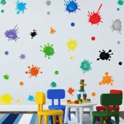 35 Pezzi Stickers Murali Cameretta Bambini, Stickers Murali Aula Polka Dot, Stickers Murali Cerchio Colorato, Stickers Murali Colorati, Decorazione Parete Polka Dot Per La Stanza Delle Ragazze Stanza