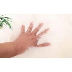 Tappeti Soffici Per Interni Super Morbidi E Soffici ， Tappeto Rotondo In Lana Per Camera Da Letto (bianco, 50 Cm) -Armonia Decor 52016218 4