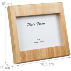 Relaxdays Cornice In Bambù, Da Appendere, In Formato Orizzontale E Verticale, Riempibile, Foto 10x15 Cm, Legno Naturale -Armonia Decor 52408155 4