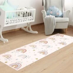 Tappeti In Vinile - Mondo Arcobaleno Con Stelle E Puntini - Pannello Dimensione HxL: 90cm X 30cm -Armonia Decor 52609726 3