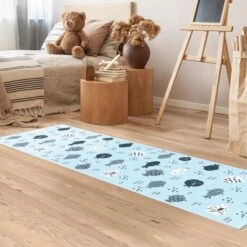 Tappeti In Vinile - Pesci Scandinavi In Blu Pastello - Pannello Dimensione HxL: 90cm X 30cm -Armonia Decor 52609750 3