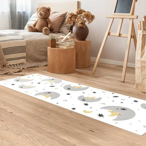Tappeti In Vinile - Bacio Tra Luna E Stelle Scandinave - Pannello Dimensione HxL: 90cm X 30cm 4 Tappeti In Vinile - Bacio Tra Luna E Stelle Scandinave - Pannello Dimensione HxL: 90cm X 30cm - immagine 2