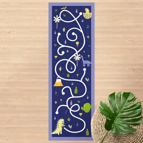 Tappeti In Vinile - Tappetino Educativo Dinosauri - Mamma Dinosauro In Cerca Del Suo Piccolo - Pannello Dimensione HxL: 90cm X 30cm 3 Tappeti In Vinile - Tappetino Educativo Dinosauri - Mamma Dinosauro In Cerca Del Suo Piccolo - Pannello Dimensione HxL: 90cm X 30cm