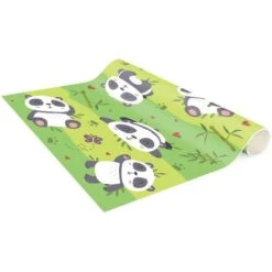 Tappeti In Vinile - Teneri Panda Su Prato Verde - Pannello Dimensione HxL: 90cm X 30cm -Armonia Decor 52609906 4