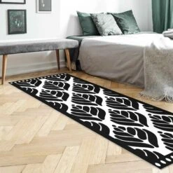 Tappeti In Vinile - Foglie Di Palma Stilizzate Con Travi - Pannello Dimensione HxL: 90cm X 30cm -Armonia Decor 52609910 2