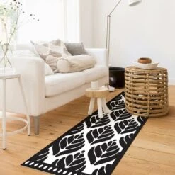 Tappeti In Vinile - Foglie Di Palma Stilizzate Con Travi - Pannello Dimensione HxL: 90cm X 30cm -Armonia Decor 52609910 3