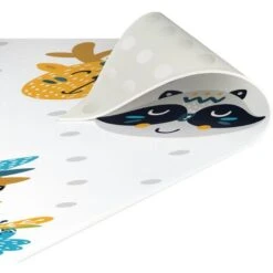 Tappeti In Vinile - Amici Animali Indiani Con Ornamento Di Piume - Pannello Dimensione HxL: 90cm X 30cm -Armonia Decor 52609941 5