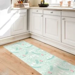 Tappeti In Vinile - Coniglietti Bianchi E Uccellini Rosa Nella Boscaglia - Pannello Dimensione HxL: 90cm X 30cm -Armonia Decor 52610039 3