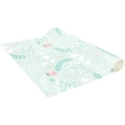 Tappeti In Vinile - Coniglietti Bianchi E Uccellini Rosa Nella Boscaglia - Pannello Dimensione HxL: 90cm X 30cm -Armonia Decor 52610039 4