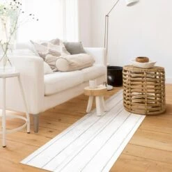 Tappeti In Vinile - Tavole Di Legno Bianche Shabby - Pannello Dimensione HxL: 90cm X 30cm -Armonia Decor 52610059 3