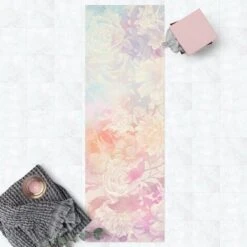 Tappeti In Vinile - Sogno Delicato Di Fiori In Pastello - Pannello Dimensione HxL: 90cm X 30cm