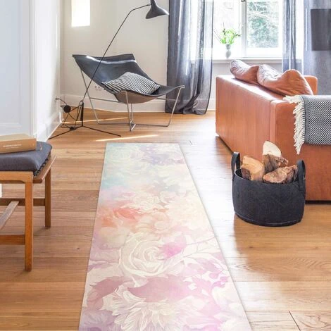 Tappeti In Vinile - Sogno Delicato Di Fiori In Pastello - Pannello Dimensione HxL: 90cm X 30cm 4 Tappeti In Vinile - Sogno Delicato Di Fiori In Pastello - Pannello Dimensione HxL: 90cm X 30cm - immagine 2