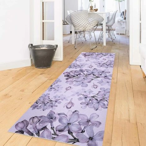 Tappeti In Vinile - Motivo Di Fioritura Delicata In Acquerello Lilla - Pannello Dimensione HxL: 90cm X 30cm 5 Tappeti In Vinile - Motivo Di Fioritura Delicata In Acquerello Lilla - Pannello Dimensione HxL: 90cm X 30cm - immagine 3