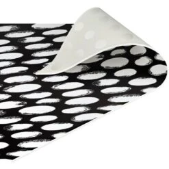 Tappeti In Vinile - Pois China Bianchi Su Nero - Pannello Dimensione HxL: 90cm X 30cm -Armonia Decor 52610093 5