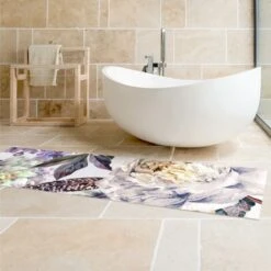 Tappeti In Vinile - Trama Di Fiori Delicati E Piume Boho In Acquerello - Pannello Dimensione HxL: 90cm X 30cm 9 Tappeti In Vinile - Trama Di Fiori Delicati E Piume Boho In Acquerello - Pannello Dimensione HxL: 90cm X 30cm -Armonia Decor 52610120 3