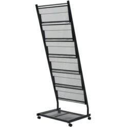 Portariviste 47,5x43x133 Cm Nero A4 VidaXL -Armonia Decor 5288606 4