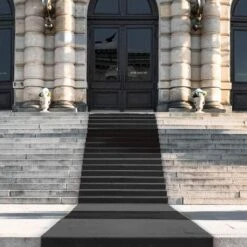 Passatoia Per Eventi Nero, Moquette Antiscivolo Da 520 Gr Il Mtq, Zerbino Da Esterno -1 X 1 Mt -Armonia Decor 53462676 4