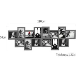 Rebecca Mobili Porta Foto Multiplo Cornice Grigio 14 Spazi 10x15 Mdf 36x120x1,2 9 Rebecca Mobili Porta Foto Multiplo Cornice Grigio 14 Spazi 10x15 Mdf 36x120x1,2 -Armonia Decor 54067342 3