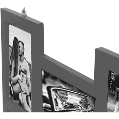 Rebecca Mobili Porta Foto Multiplo Cornice Grigio 14 Spazi 10x15 Mdf 36x120x1,2 7 Rebecca Mobili Porta Foto Multiplo Cornice Grigio 14 Spazi 10x15 Mdf 36x120x1,2 - immagine 5