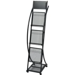 Portariviste 40x32x131 Cm Nero A4 VidaXL