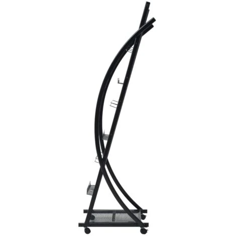 Portariviste 40x32x131 Cm Nero A4 VidaXL 4 Portariviste 40x32x131 Cm Nero A4 VidaXL - immagine 2