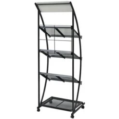 Portariviste 47x40x134 Cm Nera E Bianca A4 VidaXL -Armonia Decor 5429228 4