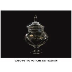 VASO VETRO POTICHE CM.14X26,5h TRASPARENTE