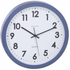 Orologio Da Parete Diametro 36cm In Plastica Modello Madrid Colore Blu Elegante