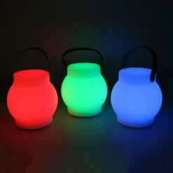 Lampada Led Plastica Ricaricabile Multicolor Tondo Cmø15h15 -Armonia Decor 54950749 3