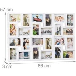 Cornice Portafoto Per 24 Foto Da 10x15cm Da Appendere In Plastica Bianca -Armonia Decor 55151056 2