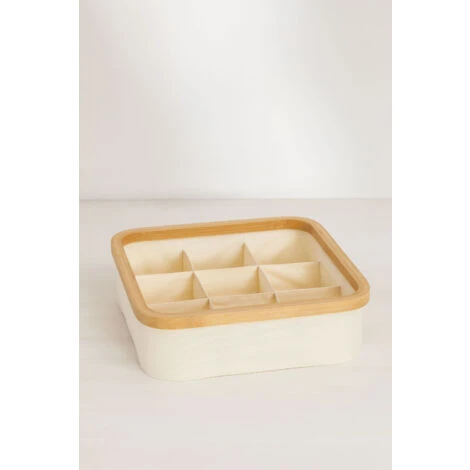 SKLUM Organizer In Bambù Korbin Bianco 5 SKLUM Organizer In Bambù Korbin Bianco - immagine 3