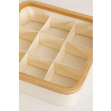 SKLUM Organizer In Bambù Korbin Bianco 7 SKLUM Organizer In Bambù Korbin Bianco - immagine 5