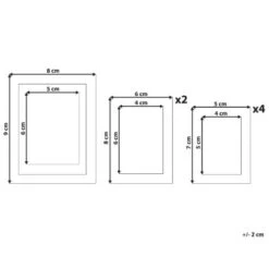 Set Di 7 Cornici Per Foto Bianche In MDF Varie Dimensioni Quadri Multi Foto Denkoro -Armonia Decor 55427685 3