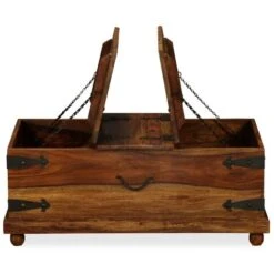 Cassapanca In Legno Massello Di Sheesham 90x50x35 Cm VidaXL -Armonia Decor 5622579 3