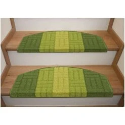 Tappeto Copri Gradini 3D Proteggi Scala Salvagradino Antiscivolo Semiluna 100% Made In Italy - Verde -Armonia Decor 57704342 4