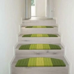 Tappeto Copri Gradini 3D Proteggi Scala Salvagradino Antiscivolo Semiluna 100% Made In Italy - Verde -Armonia Decor 57704342 5