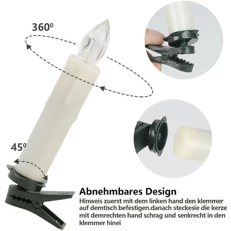 Randaco Candele A LED Candele Natalizie Luci Di Candele Decorazione Natalizia DEGURAZIONE WEDICE CALDO BIANCO CON BATTERE 50X 5 Randaco Candele A LED Candele Natalizie Luci Di Candele Decorazione Natalizia DEGURAZIONE WEDICE CALDO BIANCO CON BATTERE 50X - immagine 3