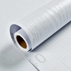 HIASDFLS Carta Adesiva Per Mobili In Legno Decorazione Bianca Carta Da Parati Impermeabile 40X300 Cm Armadio Per Ufficio Armadio Decorativo Mobili Ristrutturazione Adesivi Murali