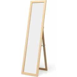 GIANTEX Specchio A Figura Intera, Specchio Da Terra, Specchio Da Parete O Porta, Specchio Sospeso, Specchio Con Cornice In Legno, Per Soggiorno, Camera E Corridoio, Moderno,155 X 37 Cm (Naturale) 8 GIANTEX Specchio A Figura Intera, Specchio Da Terra, Specchio Da Parete O Porta, Specchio Sospeso, Specchio Con Cornice In Legno, Per Soggiorno, Camera E Corridoio, Moderno,155 X 37 Cm (Naturale) -Armonia Decor 58840457 3