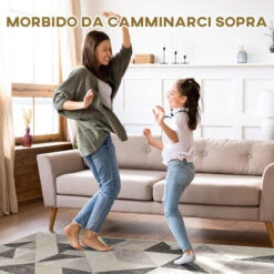 HOMCOM Tappeto Moderno Pelo Corto Con Triangoli In Poliestere Per Interni, 200x140cm, Grigio Nero E Bianco 10 HOMCOM Tappeto Moderno Pelo Corto Con Triangoli In Poliestere Per Interni, 200x140cm, Grigio Nero E Bianco -Armonia Decor 59116259 4