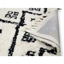 Tappeto 120 X 170 Cm 100% Lana Nero E Avorio Berbero - MARCEAU -Armonia Decor 59289762 5