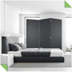 EVERGREENWEB Paravento Pieghevole Di Design|Pannello Divisorio Per Ambienti, Per Casa, Hotel, Ufficio, Bar|Separ‚ Struttura Legno, Divisorio Richiudibile Pieghevole 3 Moduli 180x190 Cm|col. Antracite 9 EVERGREENWEB Paravento Pieghevole Di Design|Pannello Divisorio Per Ambienti, Per Casa, Hotel, Ufficio, Bar|Separ‚ Struttura Legno, Divisorio Richiudibile Pieghevole 3 Moduli 180x190 Cm|col. Antracite -Armonia Decor 59293123 3