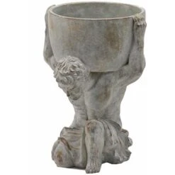 Statua Decorativa Atlante Porta Vaso Da Giardino In Cemento Anticato -Small 7 Statua Decorativa Atlante Porta Vaso Da Giardino In Cemento Anticato -Small -Armonia Decor 59431344 3