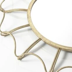 Baroni Home Specchio Da Parete Decorativo Con Cornice In Ferro, Specchio Da Salotto O Camera Da Letto. Petalo Oro 9 Baroni Home Specchio Da Parete Decorativo Con Cornice In Ferro, Specchio Da Salotto O Camera Da Letto. Petalo Oro -Armonia Decor 59728699 4