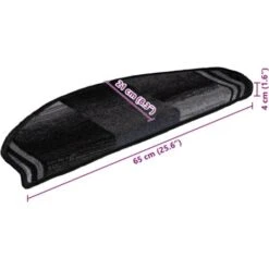 Tappetini Per Scale Autoadesivi 5 Pz 65x25 Cm Nero E Grigio VidaXL -Armonia Decor 59923214 3