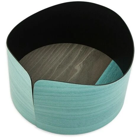 Contenitore Portaoggetti Svuotatasche Legno Design Moderno Nelumbo M Colore: Grigio Scuro 6 Contenitore Portaoggetti Svuotatasche Legno Design Moderno Nelumbo M Colore: Grigio Scuro - immagine 4