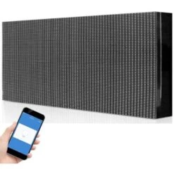 Trade Shop - Insegna Luminosa A Led Wifi Per Esterno Ip65 Testo Scorrevole Bianca 100x40 Cm