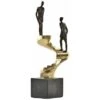 Statua Decorativa DKD Home Decor Dorato Resina Grigio Scuro Scala Moderno (14 X 14 X 41,5 Cm) 2 Statua Decorativa DKD Home Decor Dorato Resina Grigio Scuro Scala Moderno (14 X 14 X 41,5 Cm) -Armonia Decor 60884813 1